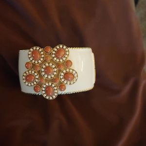 STELLA & DOT Enamel hinge cuff bracelet